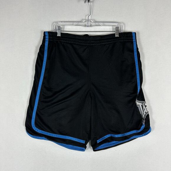 Tapout Y2k Athletic Shorts Mens Large Blue Spell Out Grappling Training UFC MMA - Picture 1 of 11